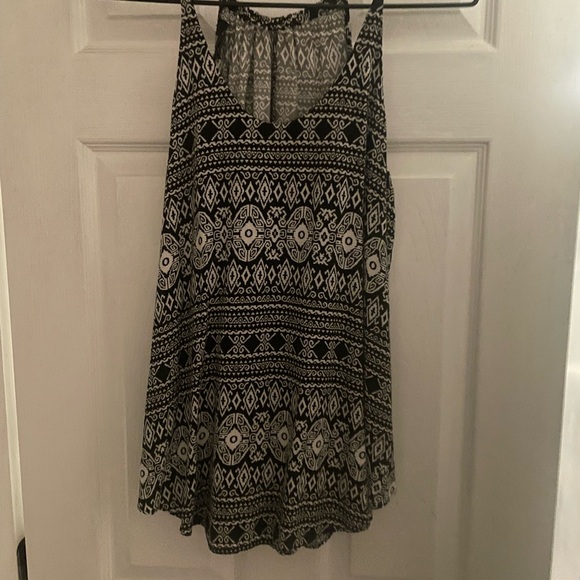 Faded Glory Tops - Black and White Patterned Women's Top/Blouse